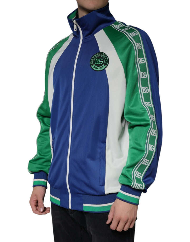 Veste bomber à fermeture éclair intégrale en polyester multicolore de Dolce & Gabbana