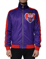 Veste bomber à fermeture éclair violette Dolce & Gabbana, année du cochon.
