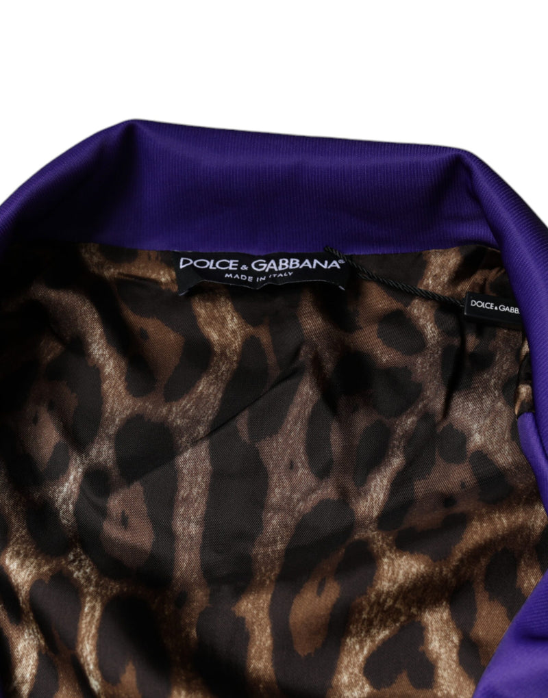 Veste bomber à fermeture éclair violette Dolce & Gabbana, année du cochon.