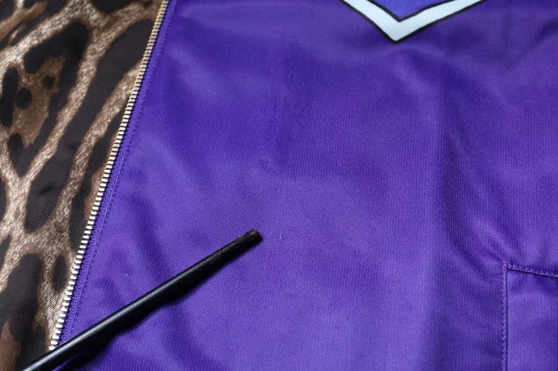 Veste bomber à fermeture éclair violette Dolce & Gabbana, année du cochon.