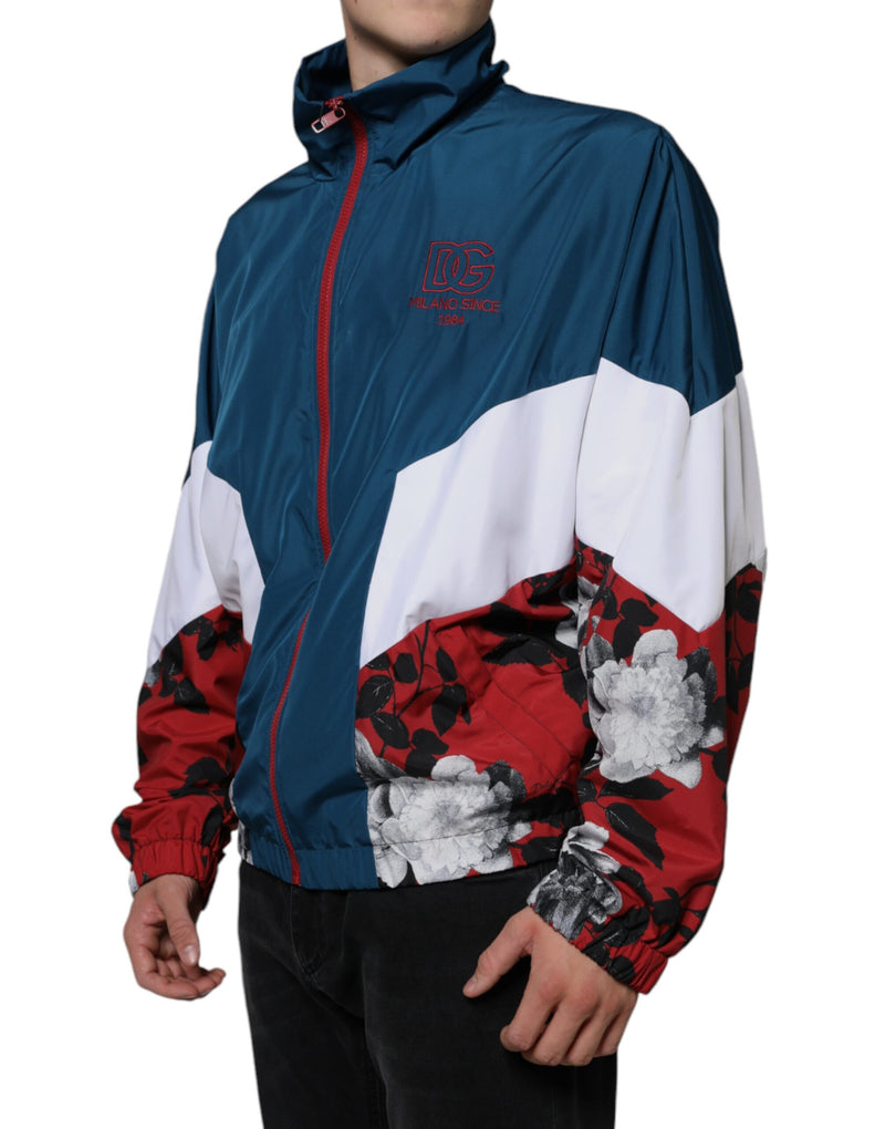 Veste à fermeture éclair multicolore en polyester de Dolce & Gabbana