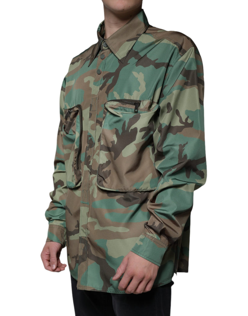 Dolce &amp; Gabbana Multicolour Camouflage Overhemd met Knopen