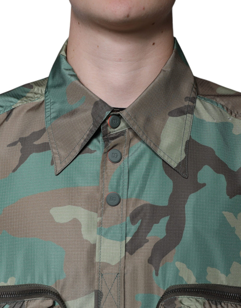 Dolce &amp; Gabbana Multicolour Camouflage Overhemd met Knopen