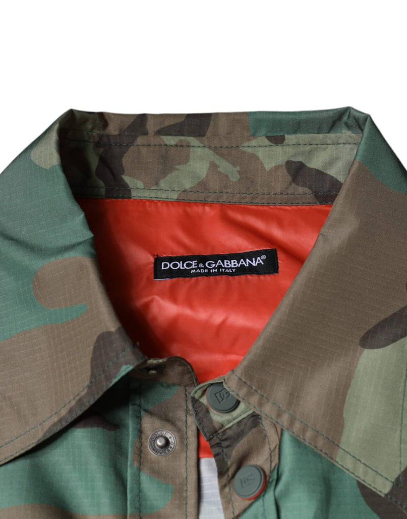 Dolce &amp; Gabbana Multicolour Camouflage Overhemd met Knopen