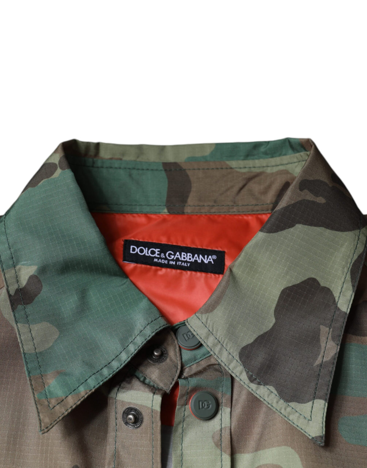 Chemise à boutons à motif camouflage multicolore de Dolce &amp; Gabbana