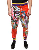 Pantalons de jogging à imprimé multicolore Dolce &amp; Gabbana