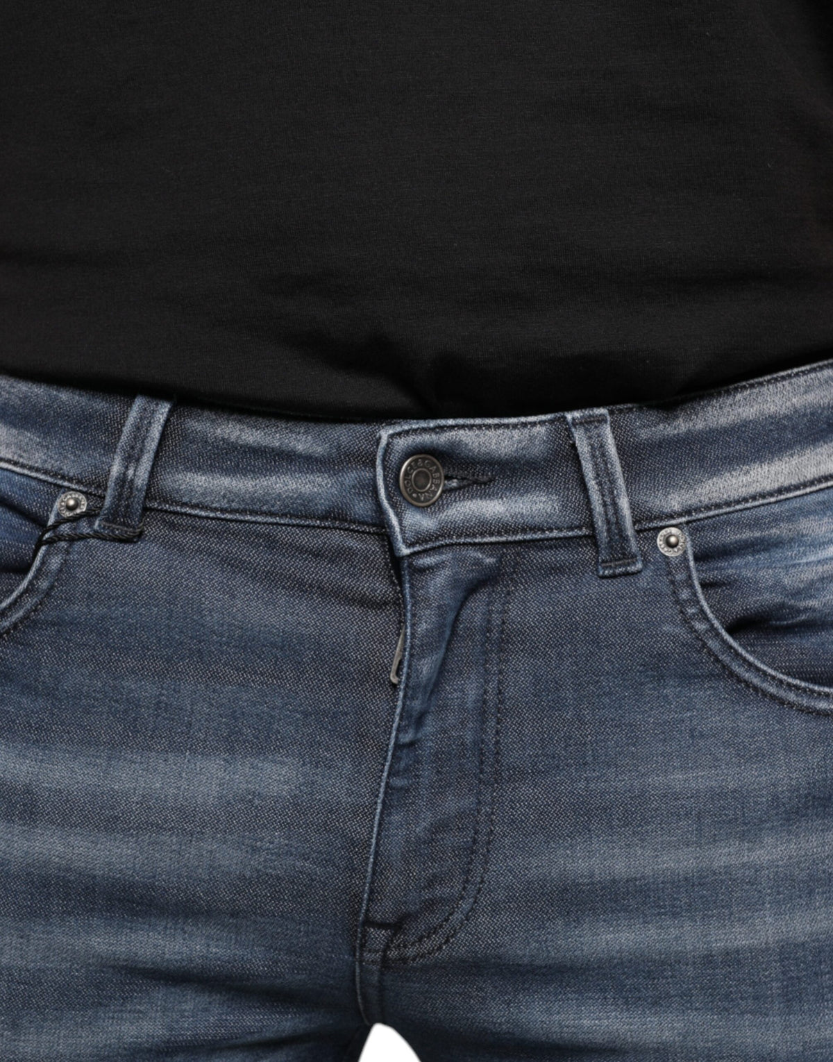 Jeans skinny en coton délavé bleu foncé de Dolce &amp; Gabbana