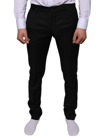 Dolce &amp; Gabbana zwarte wollen, aansluitende, formele broekjurk