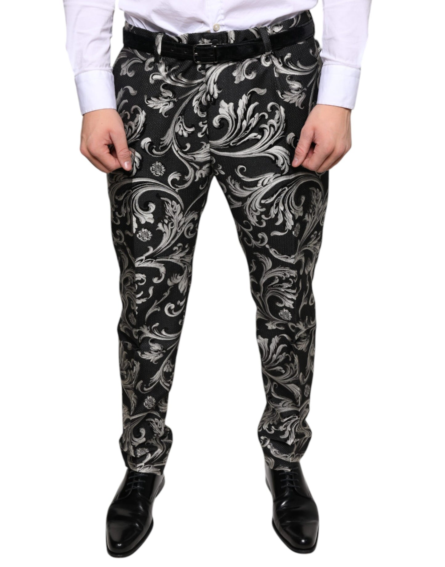 Dolce &amp; Gabbana Zwarte Jacquard Skinny Broekjurk
