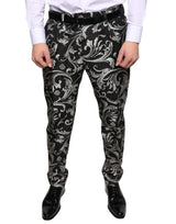 Pantalon-jupette skinny en jacquard noir Dolce &amp; Gabbana