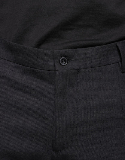 Pantalon tailleur noir en laine, coupe skinny, Dolce &amp; Gabbana
