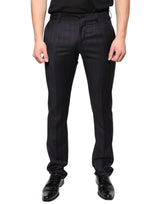 Pantalon habillé homme noir à rayures, coupe slim, Dolce &amp; Gabbana