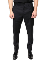 Pantalon tailleur noir en laine slim pour homme de Dolce &amp; Gabbana
