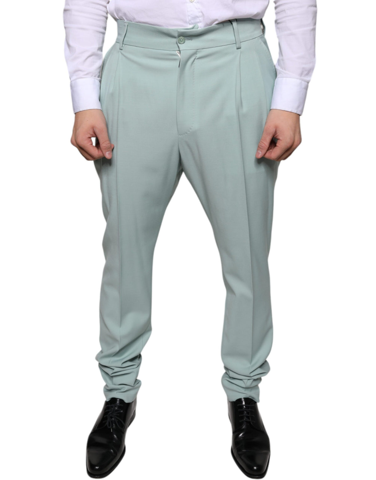 Dolce &amp; Gabbana mintgroene katoenen broekjurk