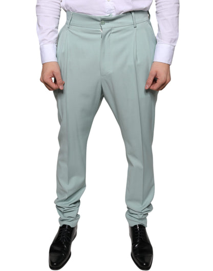 Pantalon-robe en coton vert menthe de Dolce &amp; Gabbana