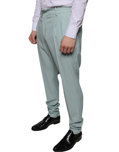 Pantalon-robe en coton vert menthe de Dolce &amp; Gabbana