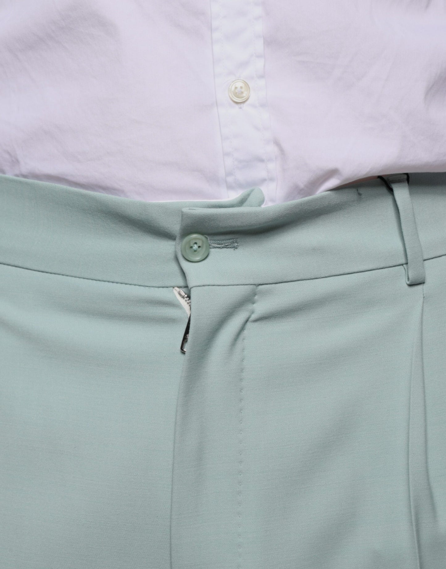 Pantalon-robe en coton vert menthe de Dolce &amp; Gabbana