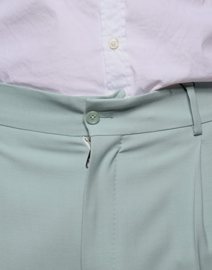 Pantalon-robe en coton vert menthe de Dolce &amp; Gabbana