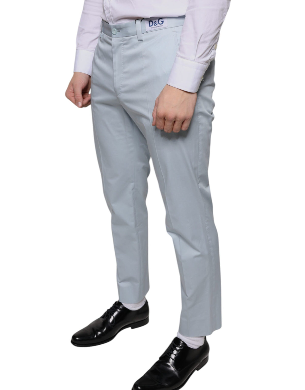 Pantalon-robe en coton bleu clair Dolce &amp; Gabbana