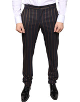 Pantalon habillé homme slim rayé brun Dolce &amp; Gabbana