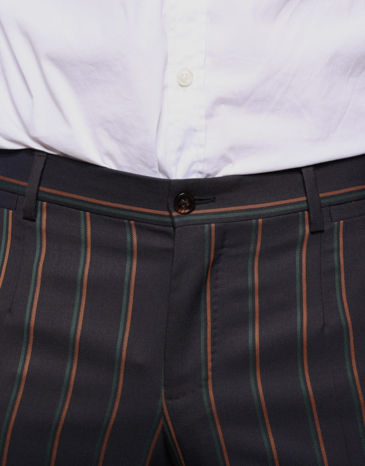 Pantalon habillé homme slim rayé brun Dolce &amp; Gabbana