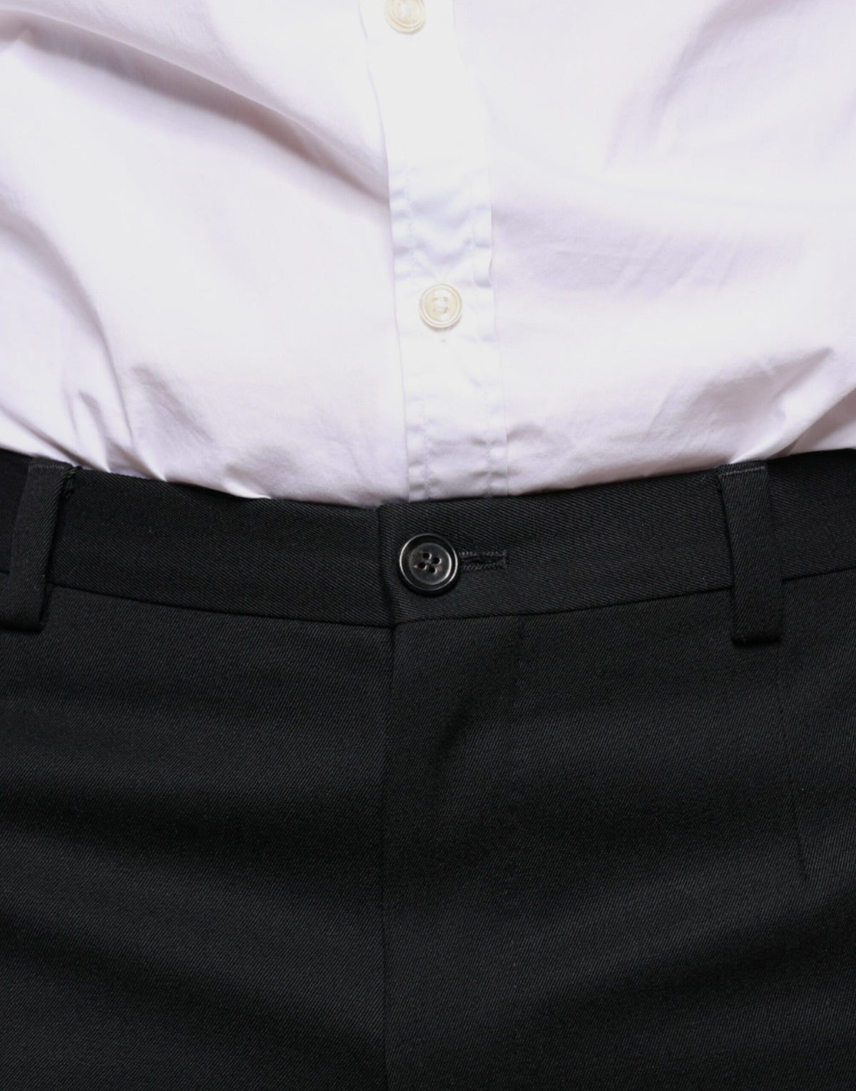 Pantalon tailleur noir en laine slim pour homme de Dolce &amp; Gabbana