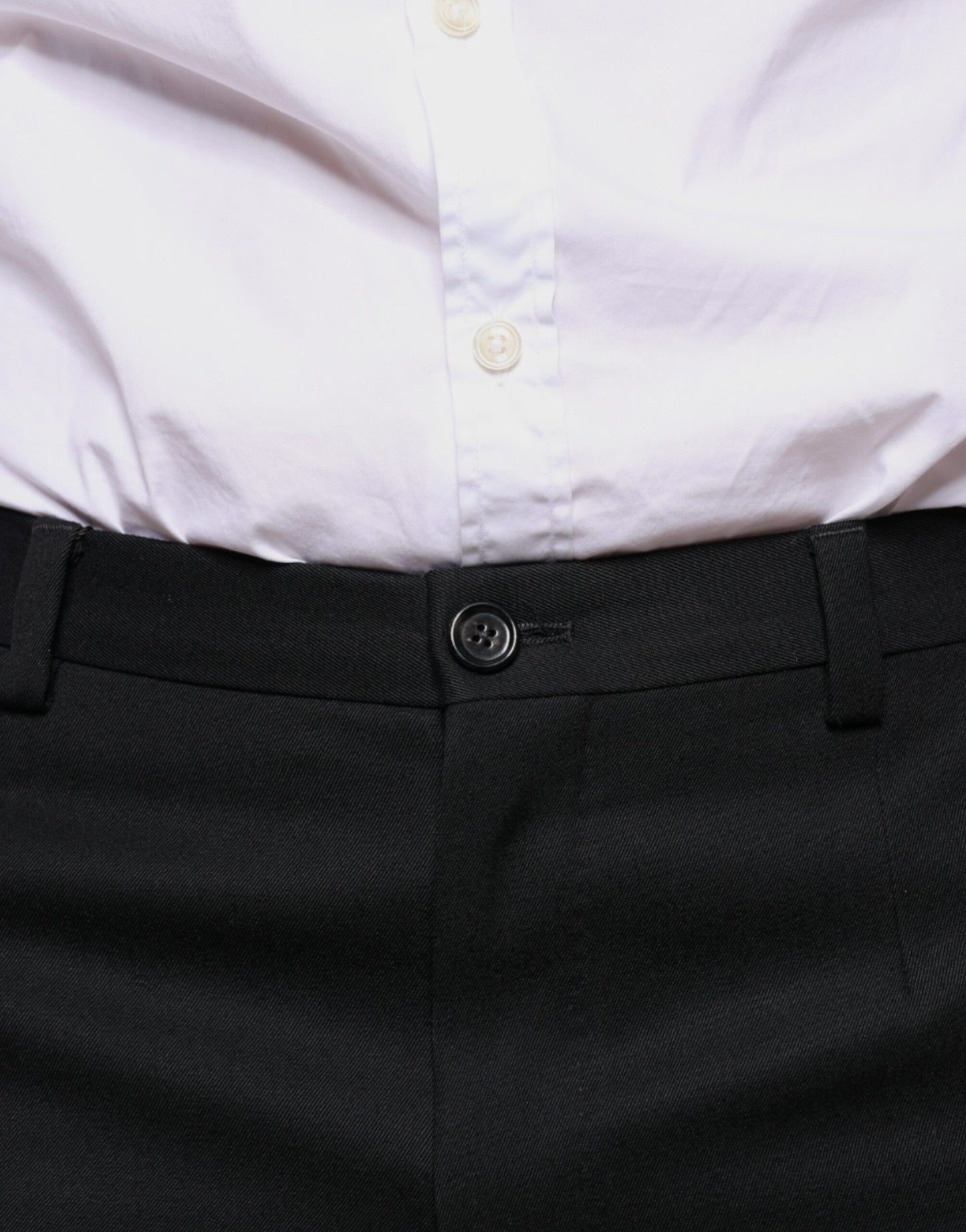 Dolce &amp; Gabbana zwarte wollen, smalle herenbroek
