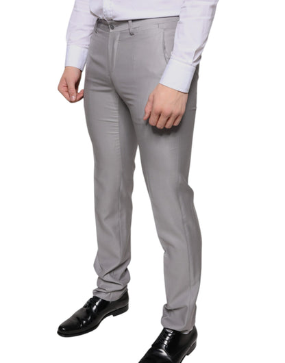 Pantalon-robe en laine gris clair Dolce &amp; Gabbana