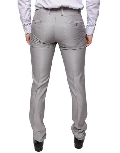 Pantalon-robe en laine gris clair Dolce &amp; Gabbana