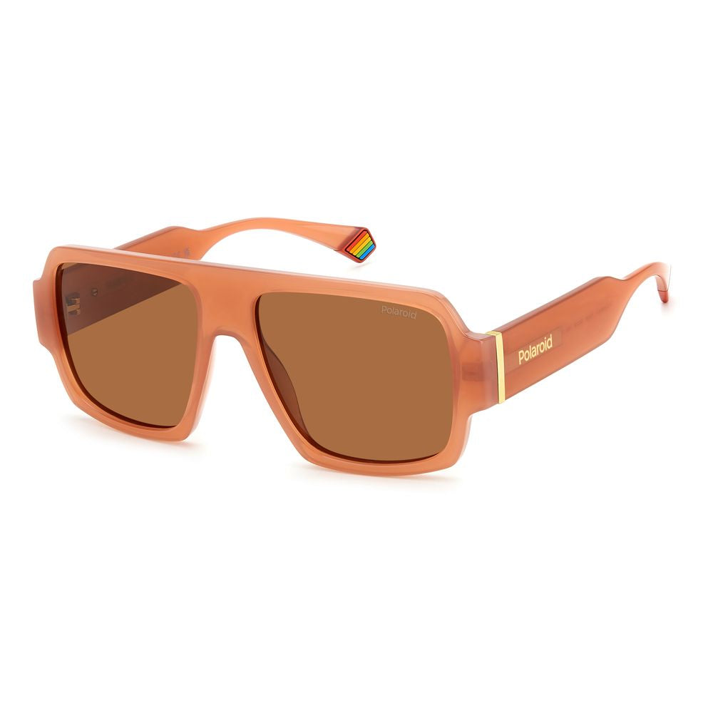 Lunettes de soleil Polaroid en résine rose
