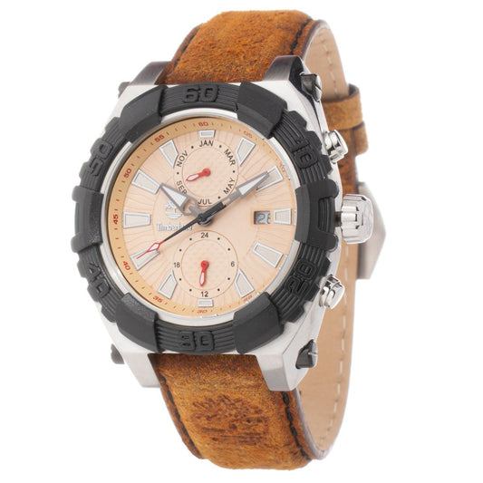 Montre Timberland en cuir marron