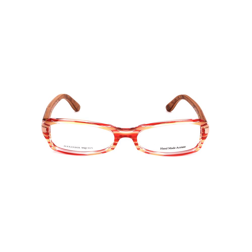 Lunettes à montures rouges en acétate d'Alexander McQueen