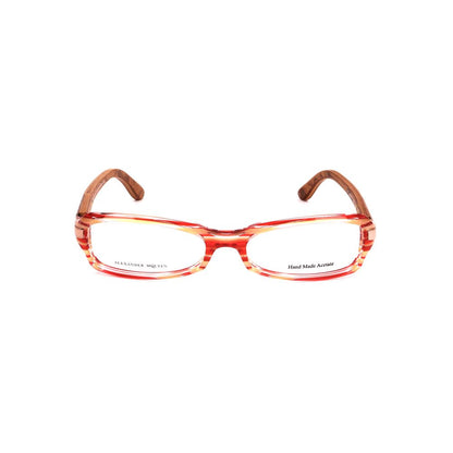 Lunettes à montures rouges en acétate d'Alexander McQueen