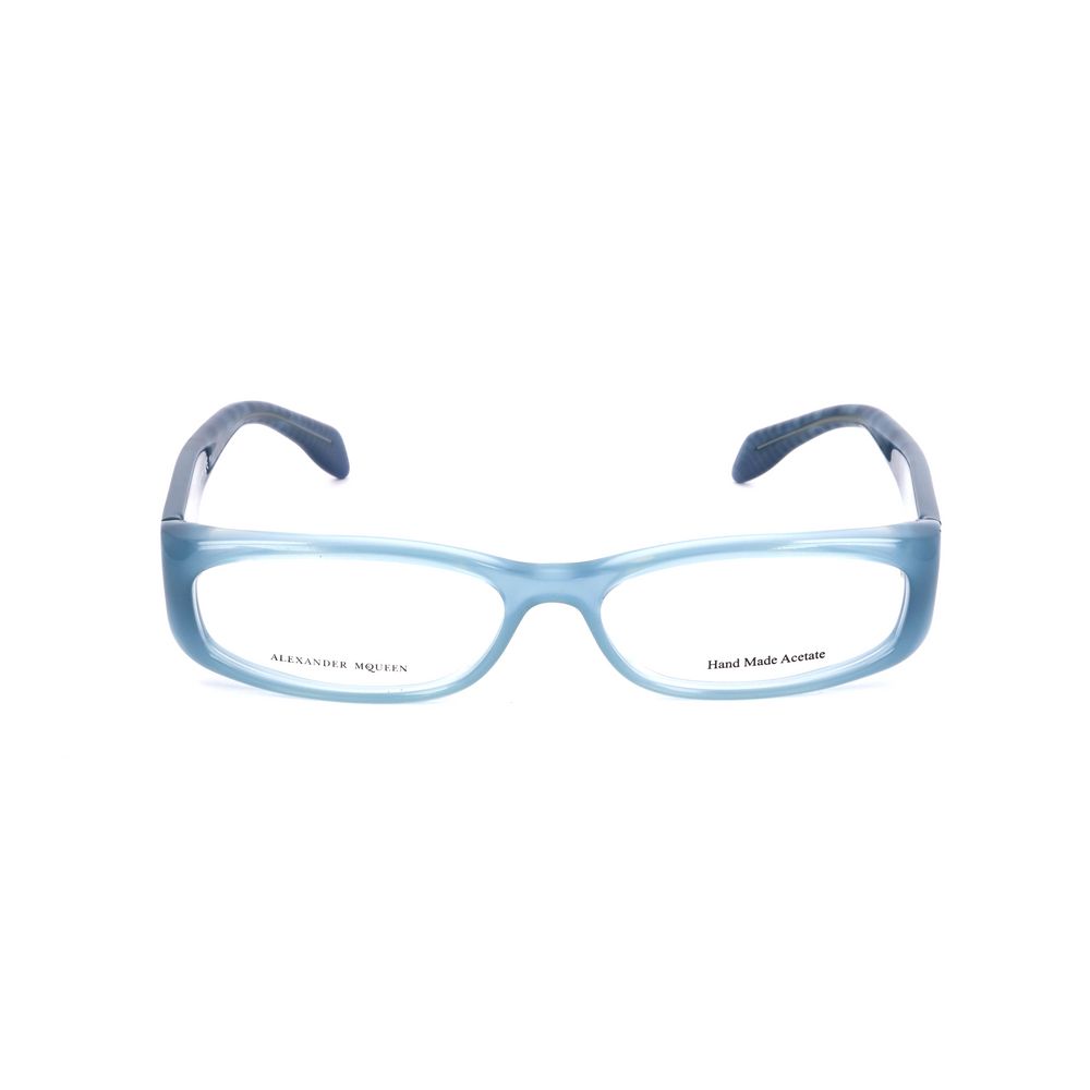 Lunettes à montures bleues en acétate d'Alexander McQueen