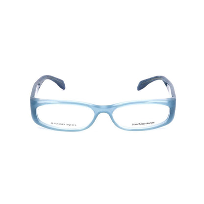 Lunettes à montures bleues en acétate d'Alexander McQueen