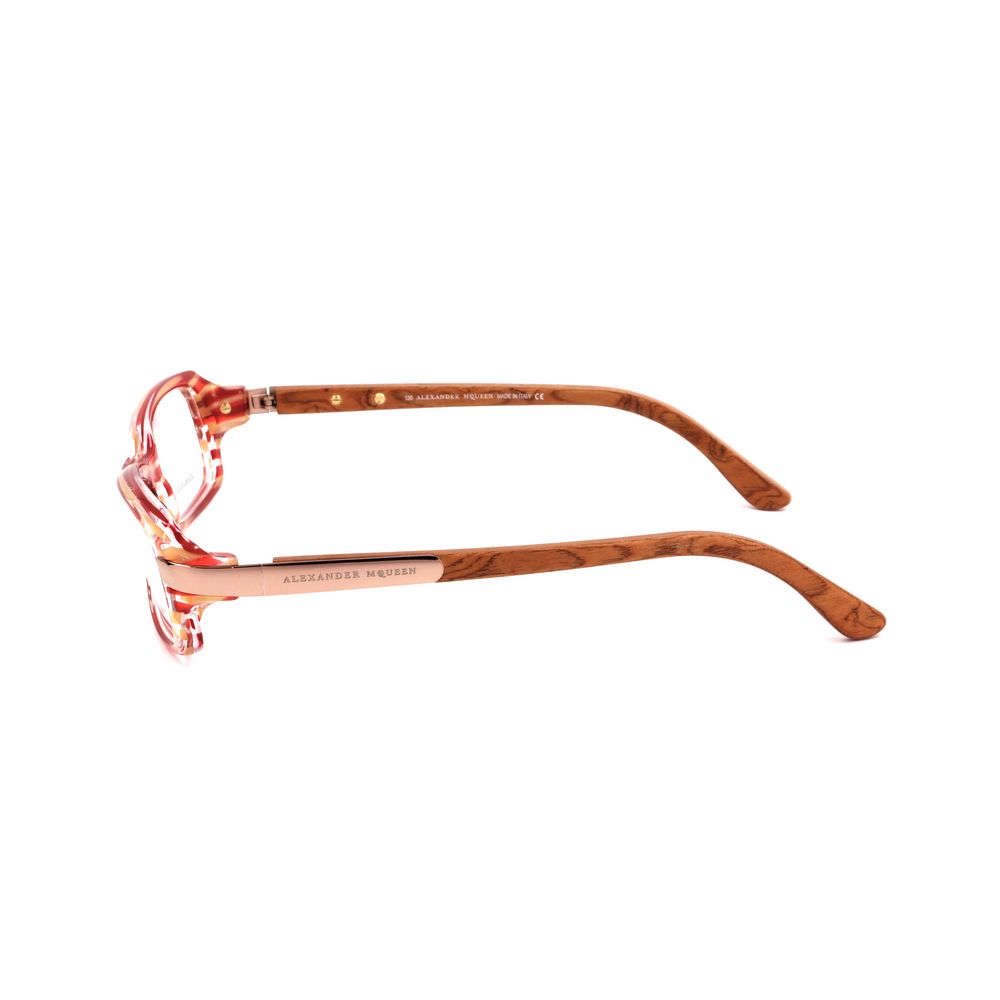 Lunettes à montures rouges en acétate d'Alexander McQueen