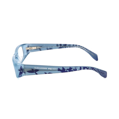 Lunettes à montures bleues en acétate d'Alexander McQueen