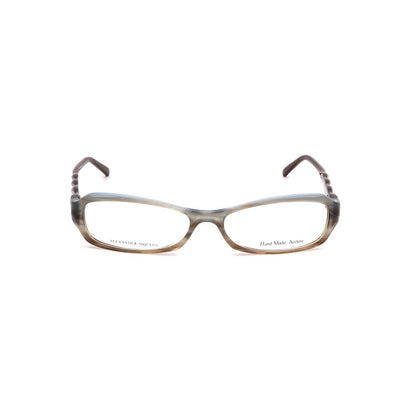 Lunettes à montures en acétate marron Alexander McQueen