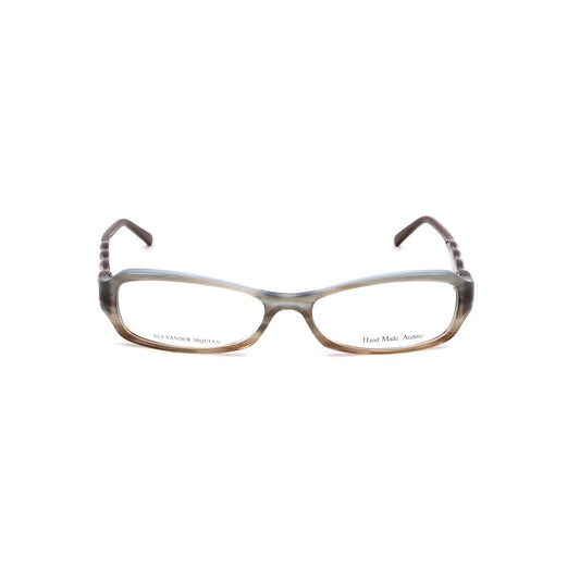 Lunettes à montures en acétate marron Alexander McQueen