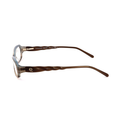 Lunettes à montures en acétate marron Alexander McQueen