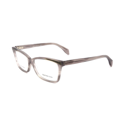 Lunettes à montures grises en acétate d'Alexander McQueen