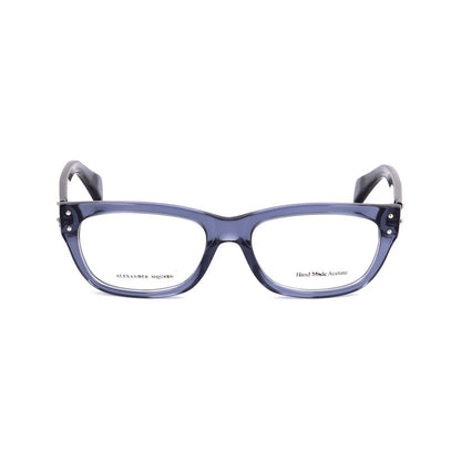 Lunettes à montures bleues en acétate d'Alexander McQueen