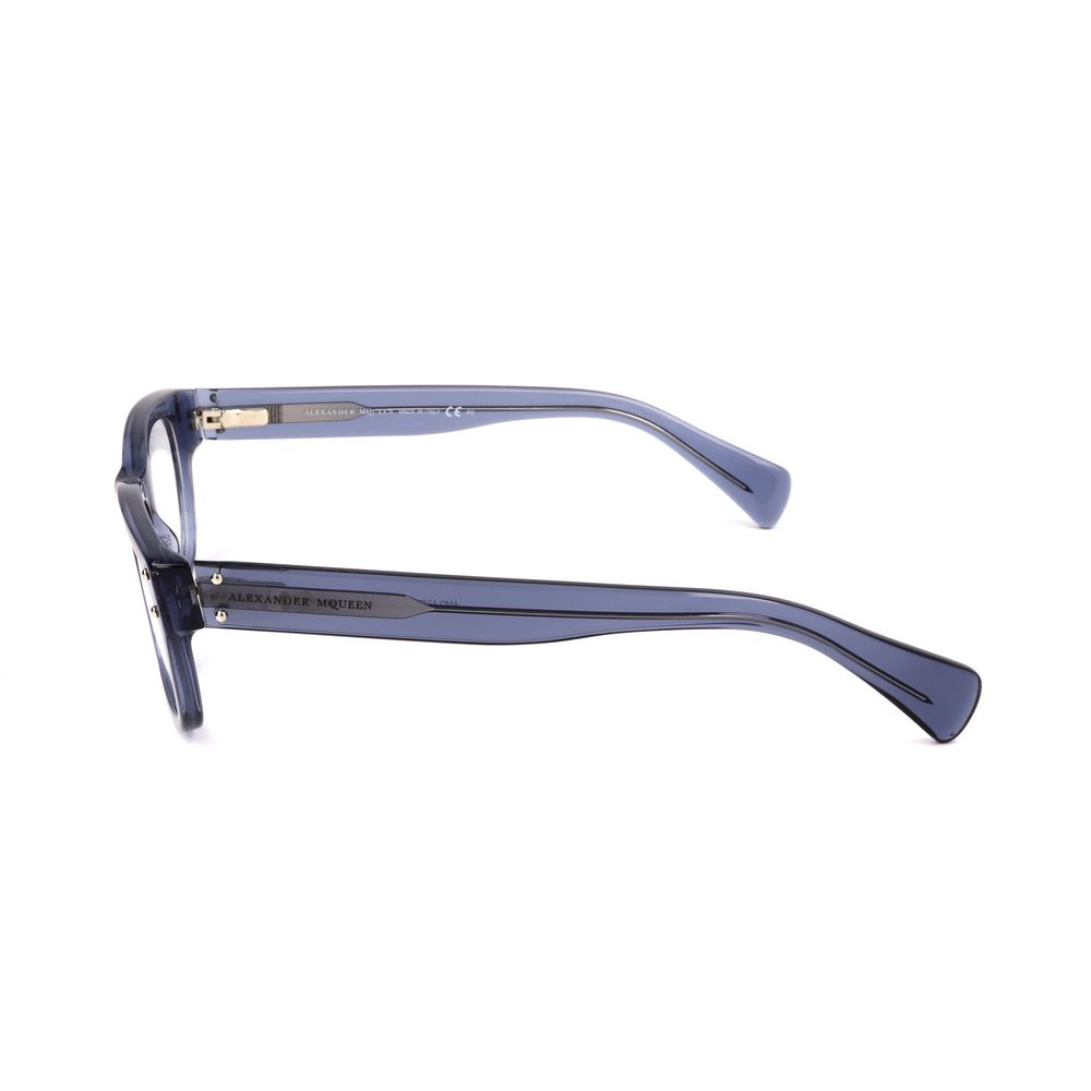 Lunettes à montures bleues en acétate d'Alexander McQueen