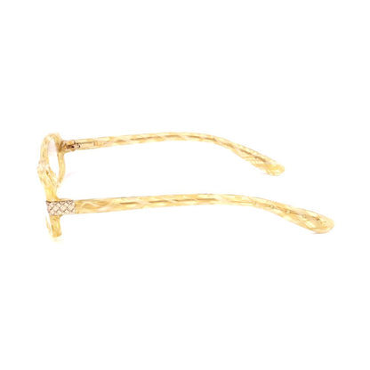 Lunettes à montures jaunes en acétate de Bottega Veneta