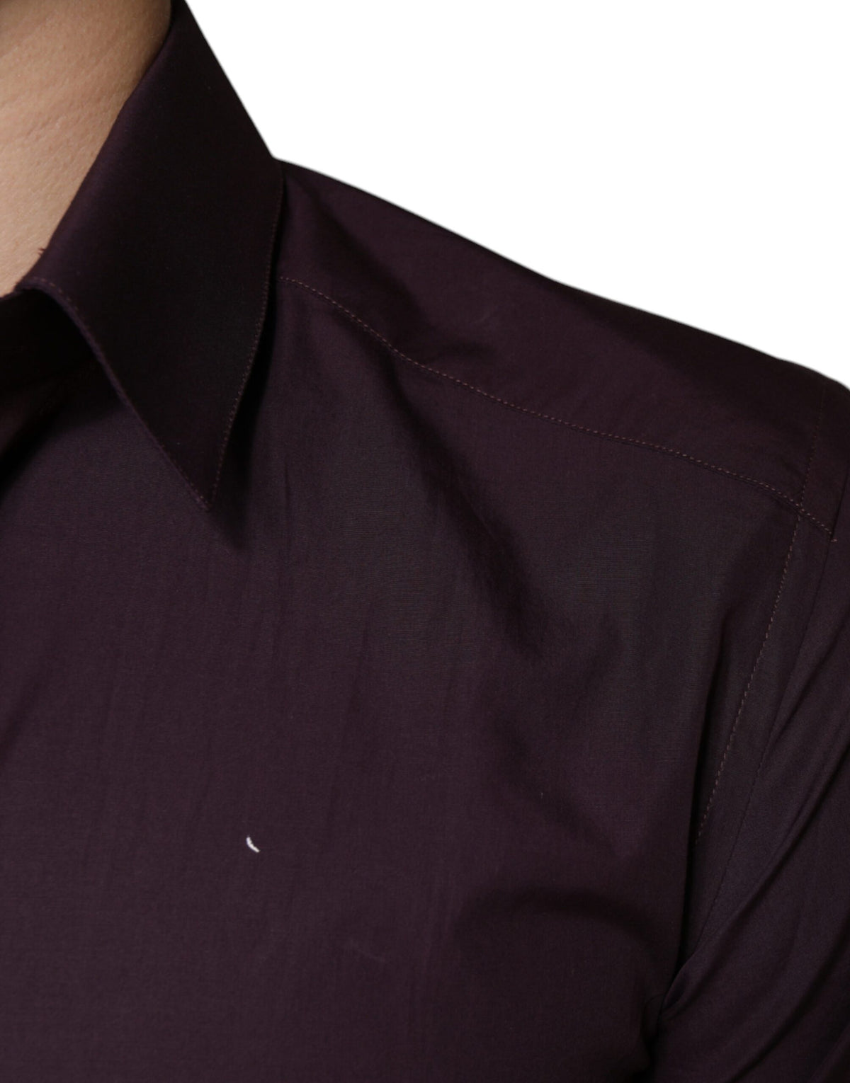 Robe en coton violet foncé Dolce &amp; Gabbana, chemise habillée homme dorée.