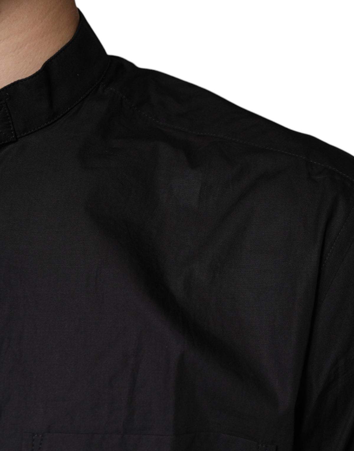 Chemise homme décontractée à boutons en coton noir Dolce &amp; Gabbana