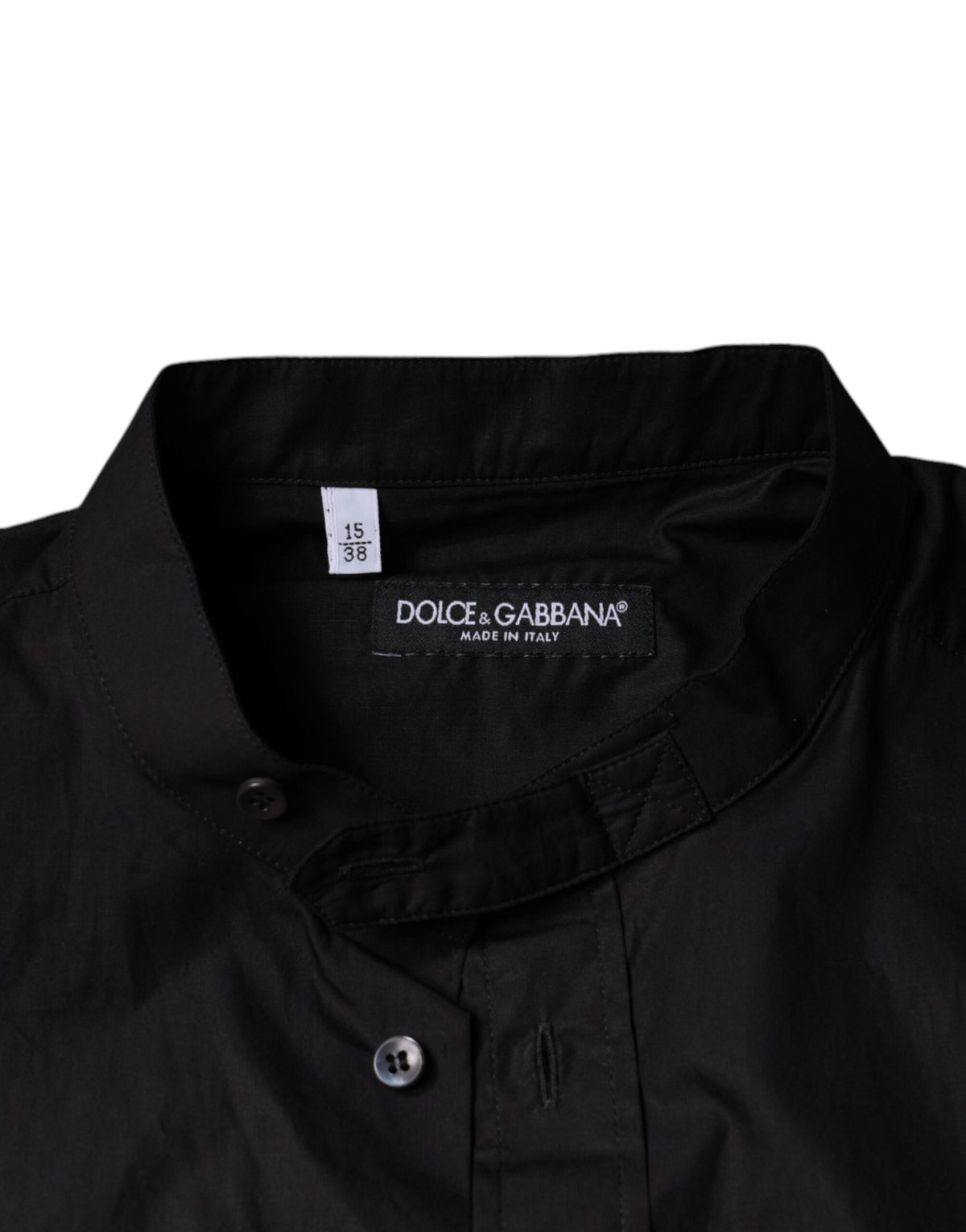 Chemise homme décontractée à boutons en coton noir Dolce &amp; Gabbana