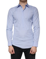Chemise habillée pour homme en coton bleu clair Dolce &amp; Gabbana