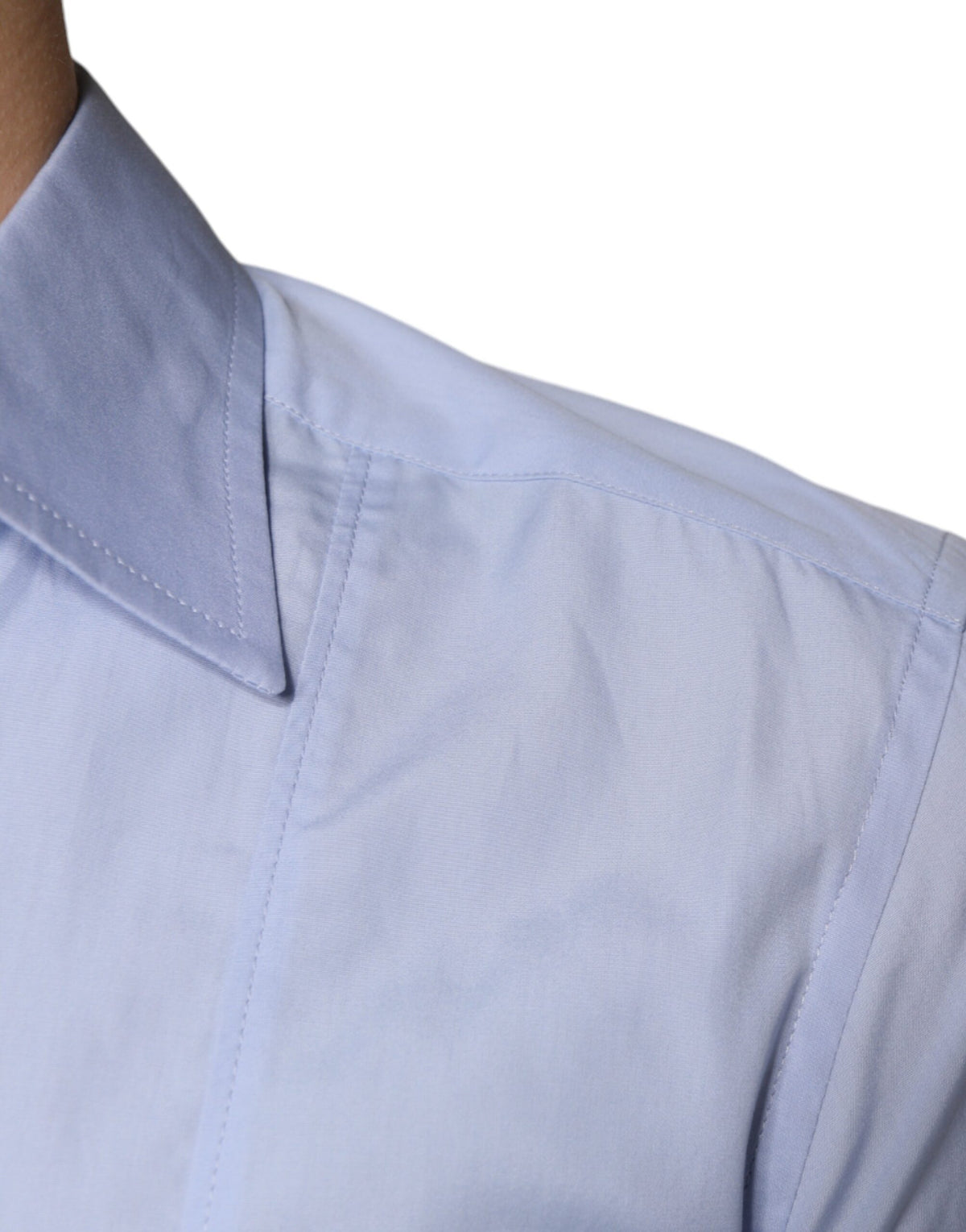 Chemise habillée pour homme en coton bleu clair Dolce &amp; Gabbana