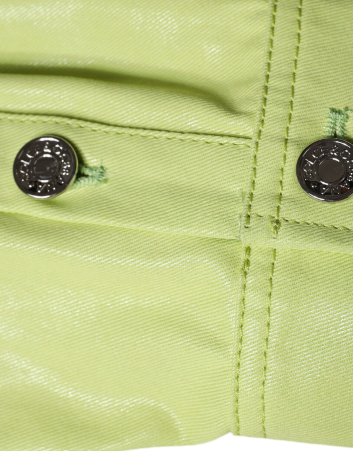 Chemise à manches longues pour homme en coton vert à col boutonné de Dolce &amp; Gabbana